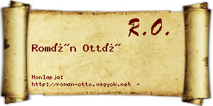Román Ottó névjegykártya